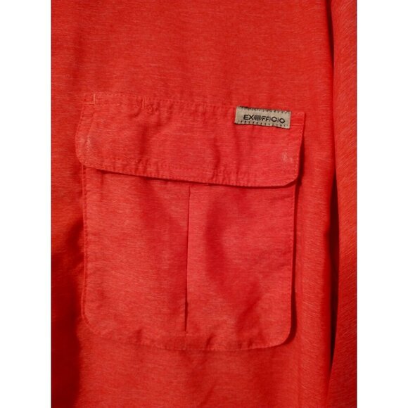 ExOfficio Shirt Women’s Red Fishing Hiking Vented Roll-Tab Quick Dry - Large - Picture 3 of 12